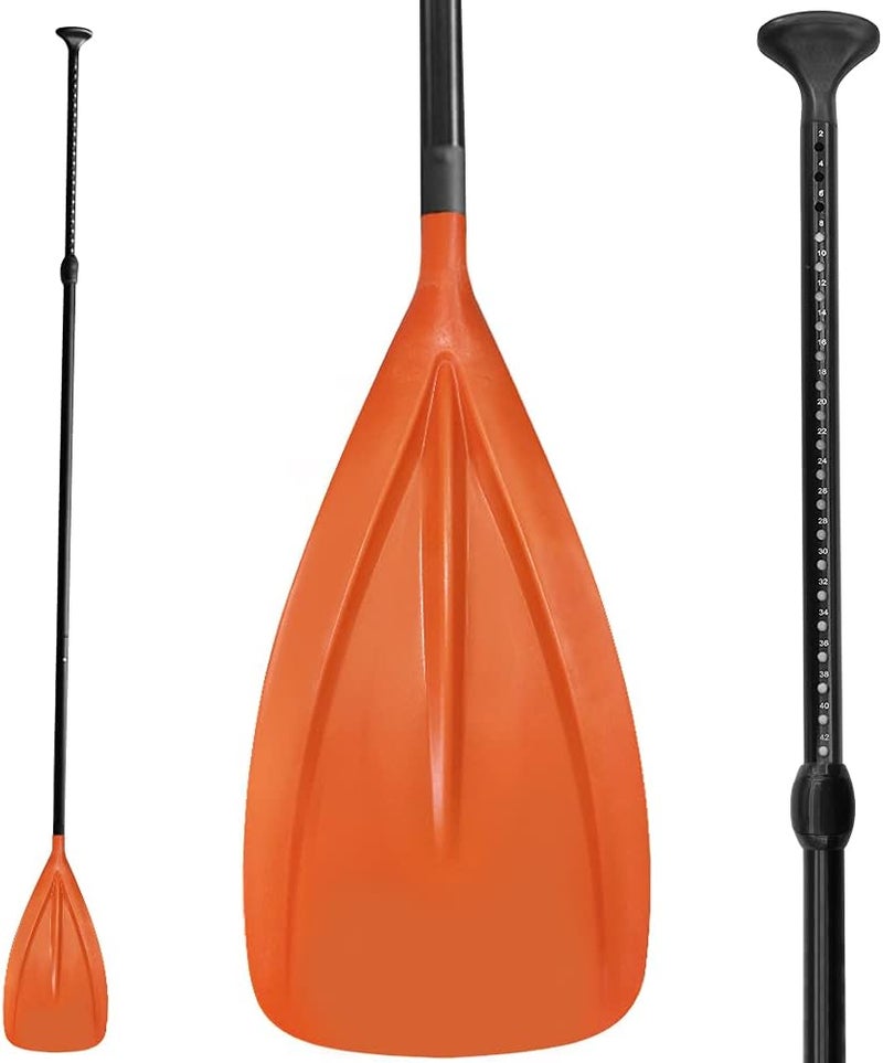LBW 3 Piece SUP Paddle Board Paddle Floating Portable Paddleboard Accessories Adjustable Double Holes Lock Sturdy & Ergonomic for Surfing Beginner - Image 1